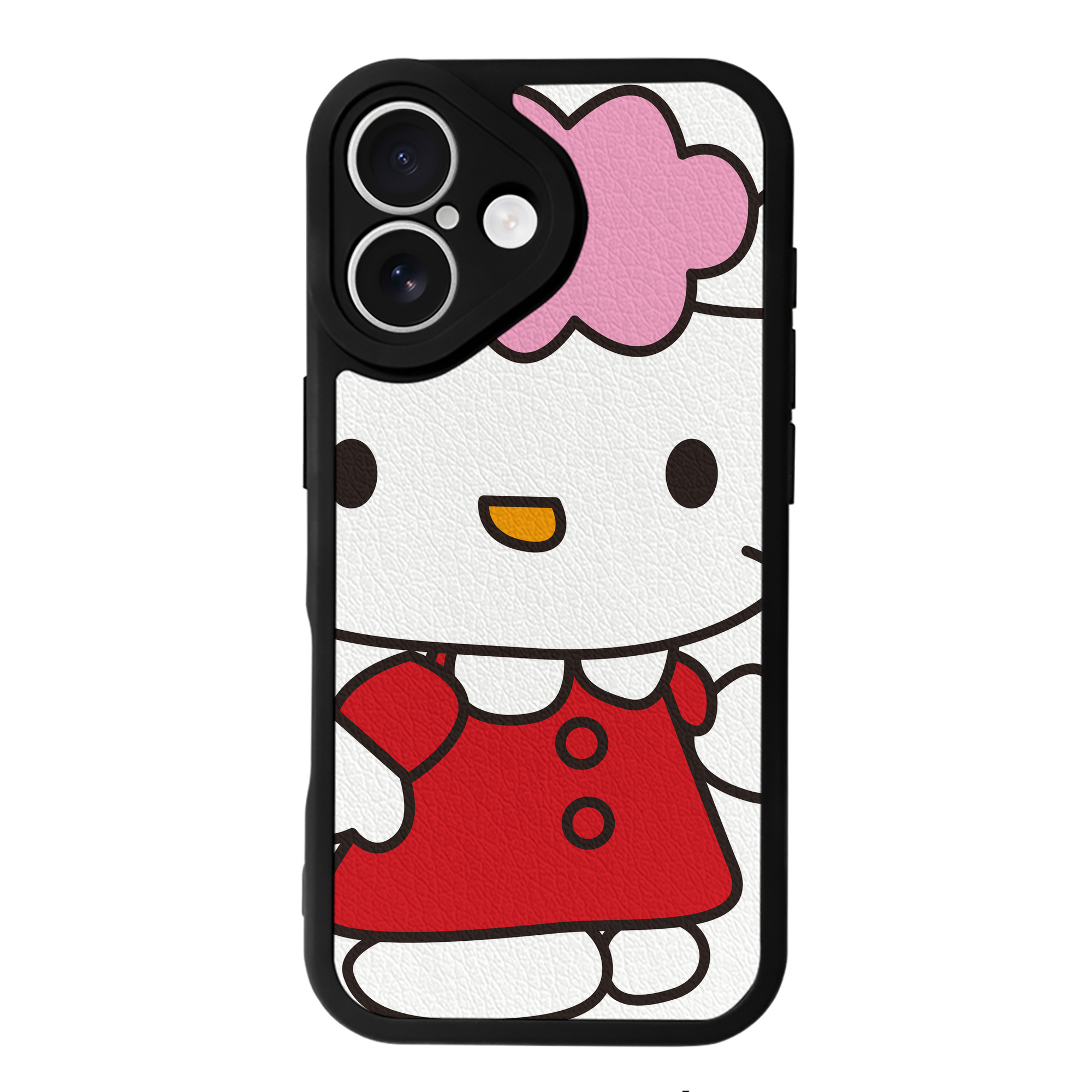 （画像用） Hello Kitty ハローキティ 【iPhone 16シリーズ対応】シリコンスマホケース（レザー調） 材質：シリコン